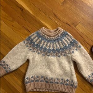 Kids Fair Isle  Knit Sweater with Nordic Pattern
